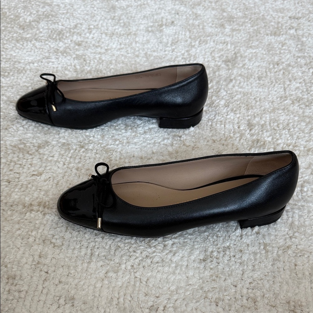 Stuart Weitzman Black Patent Leather Flats